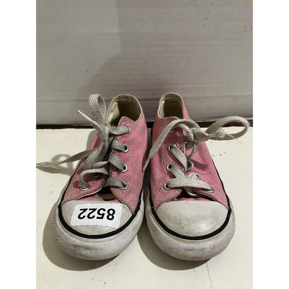 Converse All Star Girls Size 9 Youth Pink Sneakers shoes - Picture 2 of 7